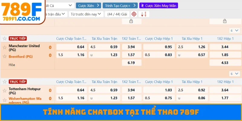 Tính năng chatbox tại thể thao 789F